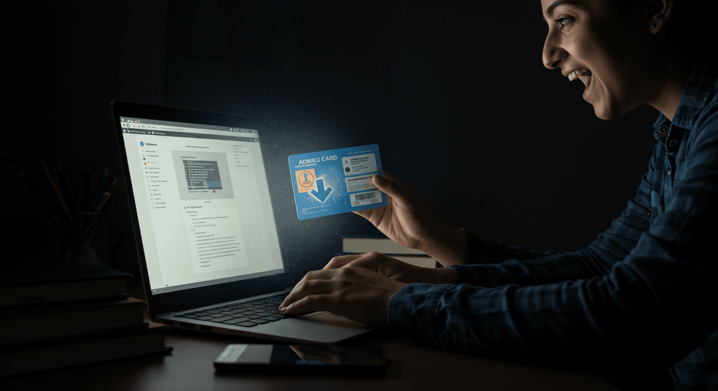 Student downloading CLAT admit card