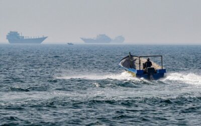 Ships passing through the Strait of Hormuz