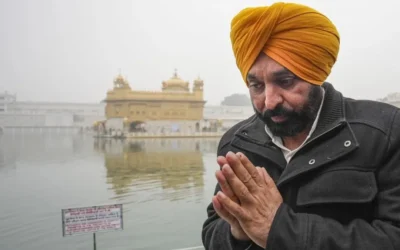 Punjab anti-sacrilege law 2026 illustration with Guru Granth Sahib reference