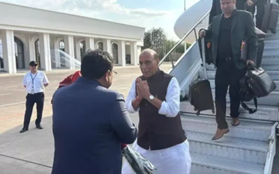 Rajnath Singh Bishkek SCO arrival