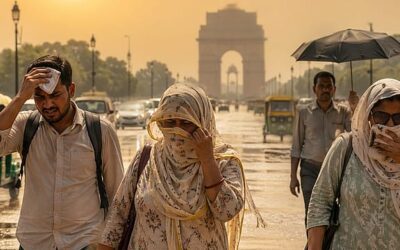 Delhi heatwave thermal hotspot map April 2026