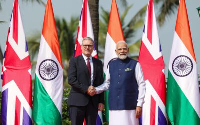 PM Modi with UK PM Keir Starmer - India UK CEPA trade agreement
