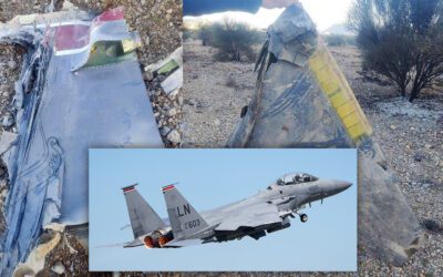 F-15E wreckage in Iran - US fighter jet shot down
