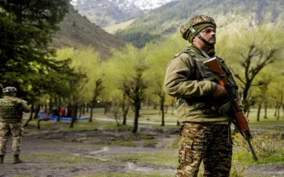 Indian security forces on patrol in Kashmir after Pahalgam attack anniversary — Source: PTI