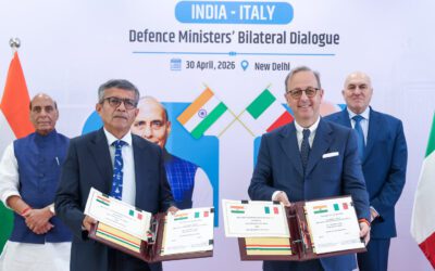 Rajnath Singh meets Guido Crosetto in New Delhi, 30 April 2026 (Source: DD News)