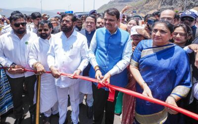 Wide highway tunnel through Western Ghats representing the Mumbai Pune Expressway Missing Link project